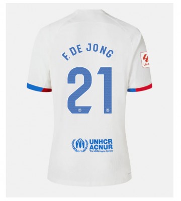 Barcelona Frenkie de Jong #21 Replica Away Stadium Shirt for Women 2023-24 Short Sleeve